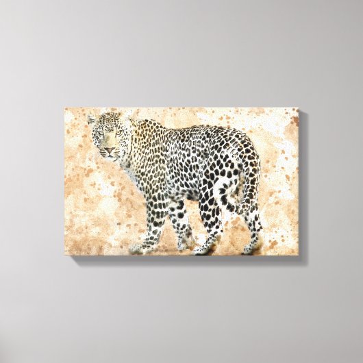 美しいキャンバスプリント – Leopard キャンバスプリント (正面)