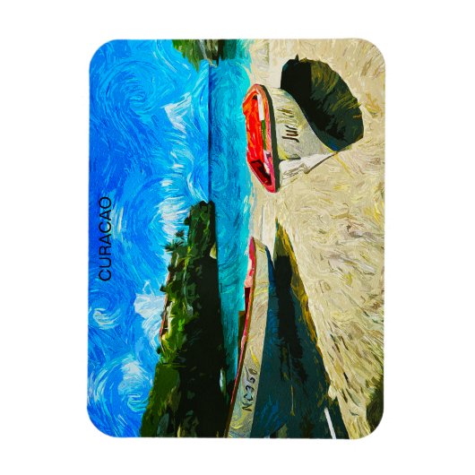 美しいキュラカオトロピカルアイランドの風景 マグネット (縦)