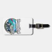 美しいキューバのレトロロゴ。 ラゲッジタグ (正面横)