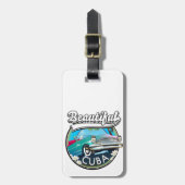 美しいキューバのレトロロゴ。 ラゲッジタグ (正面縦)