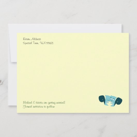 美しいキリの木の保存日付 セーブザデート (裏面)