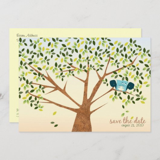 美しいキリの木の保存日付 セーブザデート (正面/裏面)