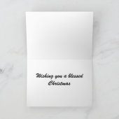 美しいキリストの降誕シーン オーダーメイド クリスマスカード (内部)