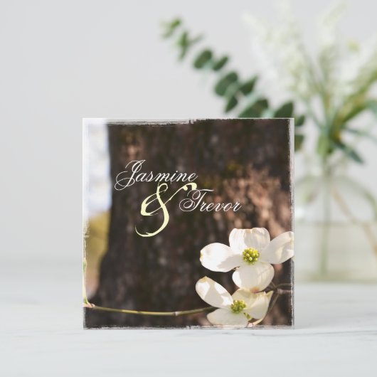 美しいキリスト教のミズキの結婚式招待状 招待状 (スタンド正面)