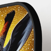 美しいキリンと金ゴールドグリッター ピックルボールラケット (左詳細)