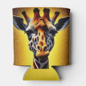 美しいキリンと金ゴールドグリッター 缶クーラー (裏面)