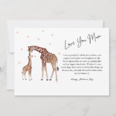 美しいキリン母の日のカード 招待状 (正面)