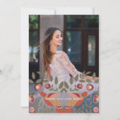美しいキンセアニェラフィエスタありがとう写真 招待状 (正面)