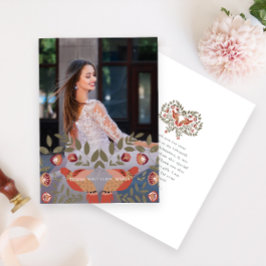 美しいキンセアニェラフィエスタありがとう写真 招待状