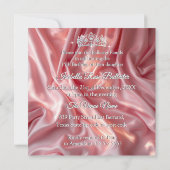 美しいキンチャネラ誕生日パーティー ピンクのティアラ 招待状 (裏面)