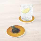 美しいギター背景コースター コースター (側面)