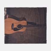美しいギター フリースブランケット (正面(横))