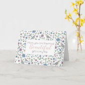 美しいギフトガーリーガーデンドーヴマザーズデイ カード (黄色い花)