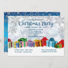 美しいギフト包まれたプレゼントクリスマスパーティー 招待状