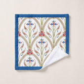 美しいギリシャのアーチフローラルパターン バスタオルセット (ウォッシュタオル)