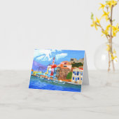 美しいギリシャのカード カード (黄色い花)