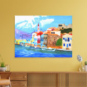 美しいギリシャのキャンバスアート キャンバスプリント (インサイチュ (リビング))