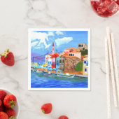 美しいギリシャのナプキン スタンダードカクテルナプキン (インサイチュ)