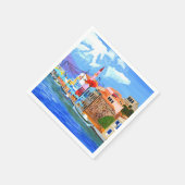 美しいギリシャのナプキン スタンダードカクテルナプキン (角)