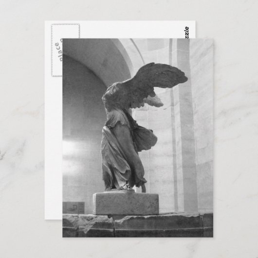 美しいギリシャの像がサモ人種の翼を持つ勝利 ポストカード (正面/裏面)