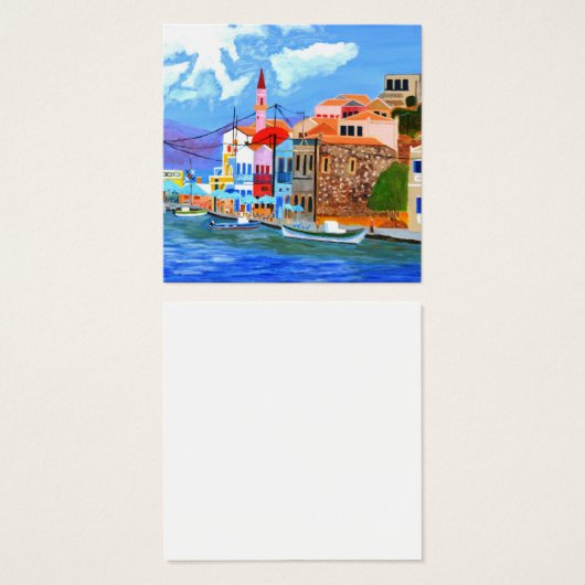 美しいギリシャの名刺 (正面&裏面)