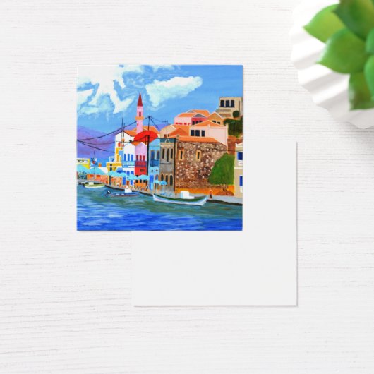 美しいギリシャの名刺 (デスク)