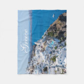 美しいギリシャの風景 フリースブランケット (正面)