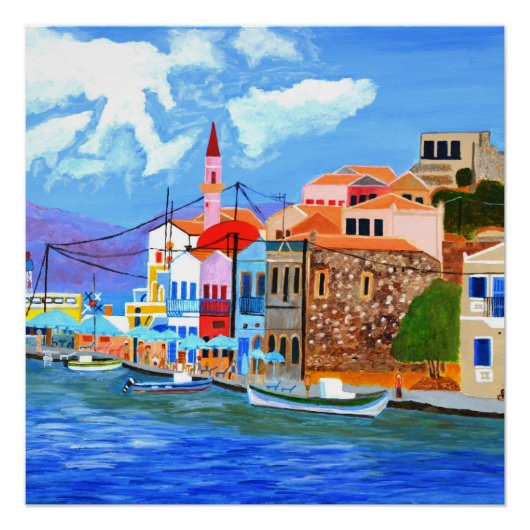 美しいギリシャ光沢ポスター ポスター (正面)