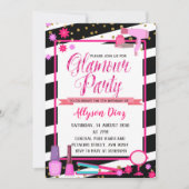 美しいクイーングラマーパーティー誕生日招待状 招待状 (正面)