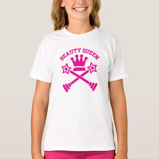 美しいクイーン – ピンクプリンセス Tシャツ (正面)