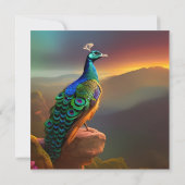 美しいクジャクのオールオケージョン招待状 招待状 (裏面)