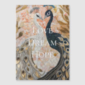 美しいクジャクのピンクゴールドのクリスマス (正面)