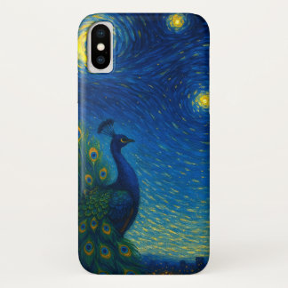 美しいクジャクの星空 iPhone / iPad カバー