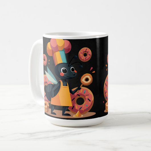 美しいクッキーを使用したマグカップ コーヒーマグカップ (正面左)