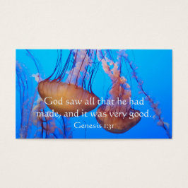 美しいクラゲのバイブル聖句財布カード