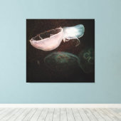 美しいクラゲ キャンバスプリント (インサイチュ (ウッドフロア))