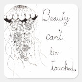 美しいクラゲ スクエアシール (正面)