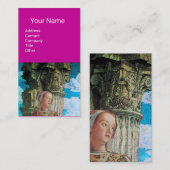 美しいクラシックアンティークCOLUMN考古学者パープル 名刺 (正面/裏面)