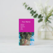 美しいクラシックアンティークCOLUMN考古学者パープル 名刺 (スタンド正面)