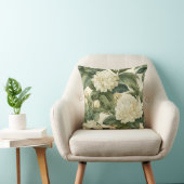 美しいクラシック白い花柄 クッション (椅子)