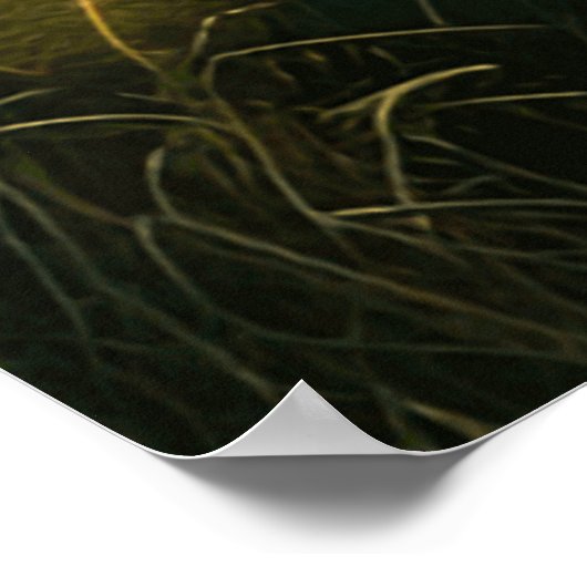 美しいクラシック穏やかな風景の小さなクリークの位置 ポスター (角)