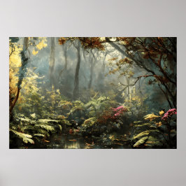 美しいクラシック穏やかな風景スモールクリーク ポスター