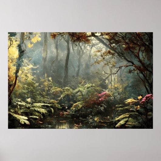 美しいクラシック穏やかな風景スモールクリーク ポスター (正面)