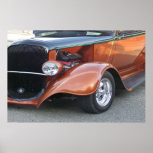 美しいクラシック自動ブロンズ ポスター