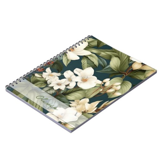 美しいクラシック花柄 ノートブック (左側)