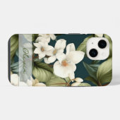 美しいクラシック フラワー柄 iPhoneケース (裏面横)