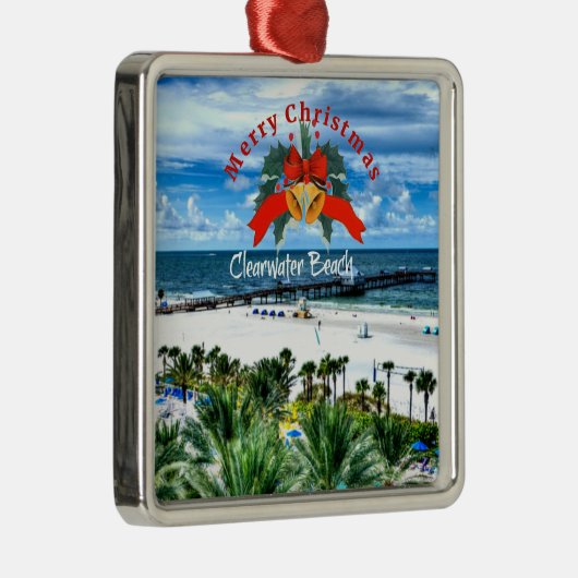 美しいクリアウォータービーチ,フロリダ メタルオーナメント (右)