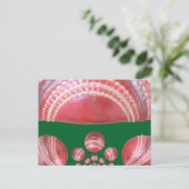 美しいクリケットボールアートデザイン ポストカード (スタンド正面)