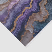 美しいクリスタルジードは紫と金ゴールドに堆積する 薄葉紙 (詳細)