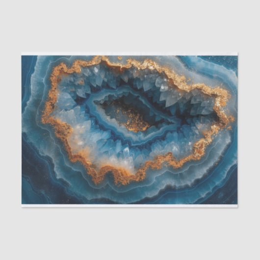 美しいクリスタルジードは青いクリームに食べて行く 薄葉紙 (正面)